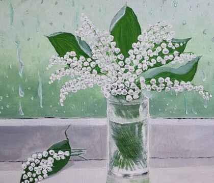 Ландыши на окне