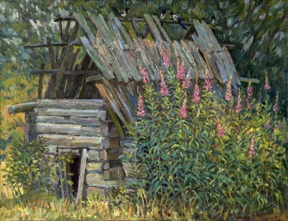 У старой бани.