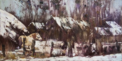 На прогулке.