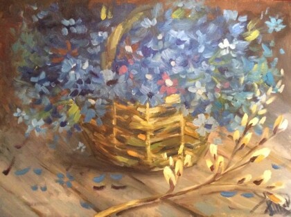 Веточка вербы