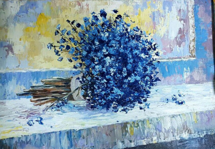 Незабудки на подоконнике