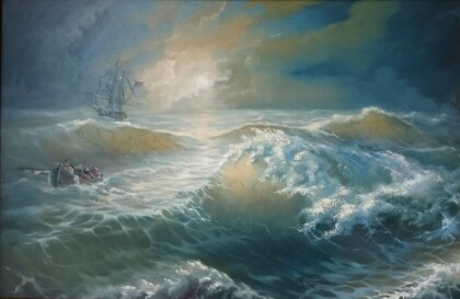 рыбаки в шторм