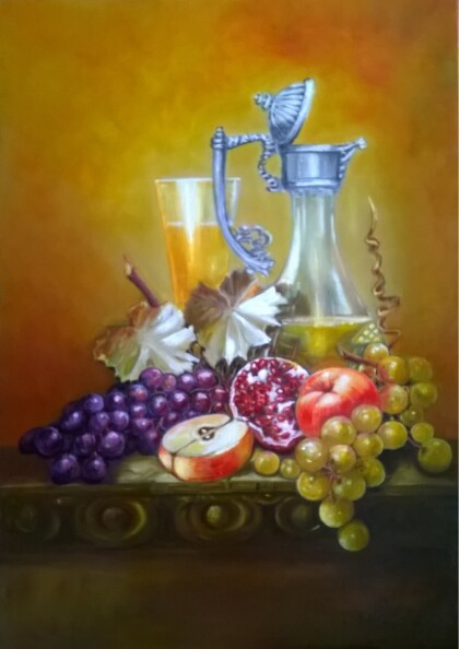 Натюрморт с виноградом