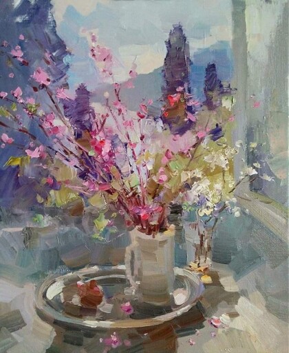 Цветение персика