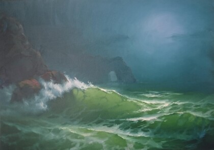 " Скала в ночи "