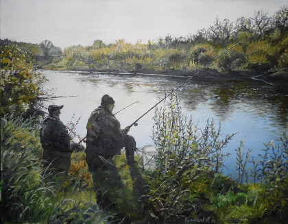 Батя на рыбалке