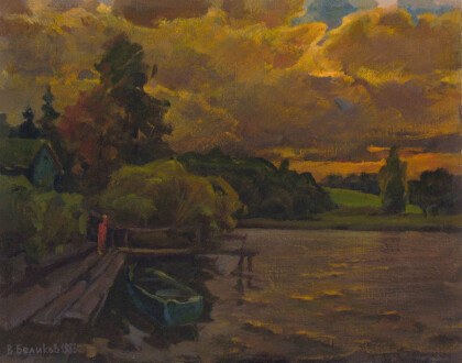 Лодка на закате