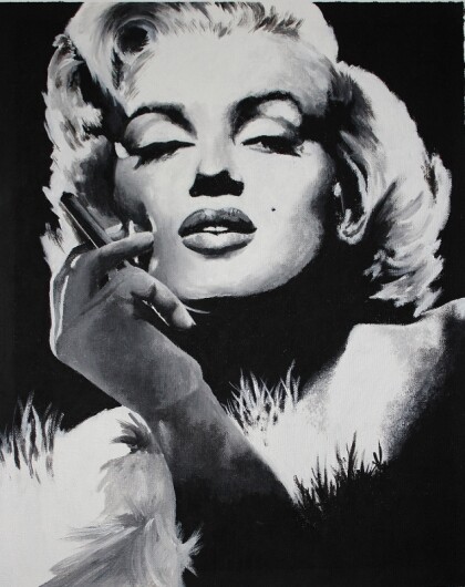 монро в образе марлен дитрих  копия кона