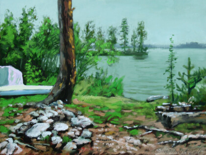 Стоянка.озеро Вуокса