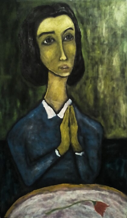 Молящияся девушка