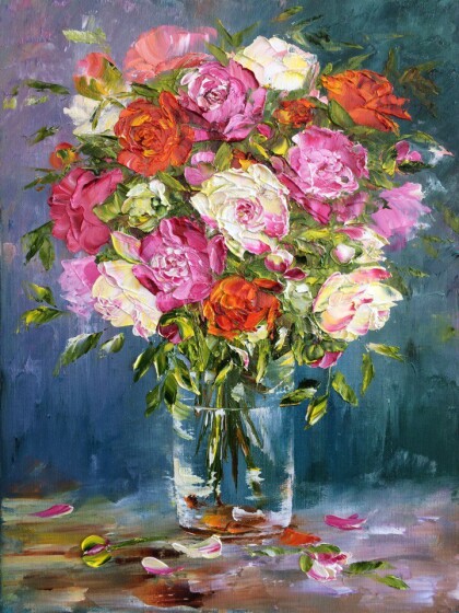 Пионы в вазе