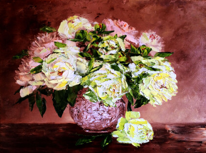 Пионы в вазе