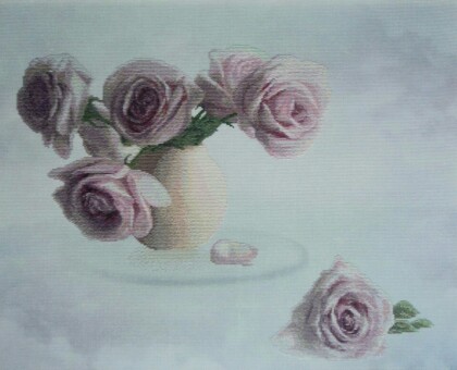 Розовые розы