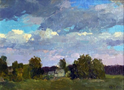 На академической даче.