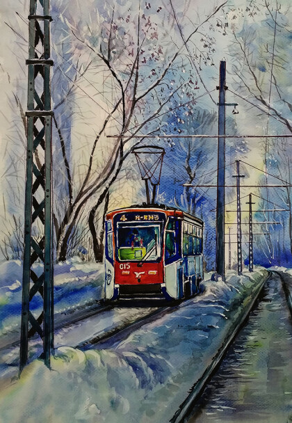 Утренний трамвай