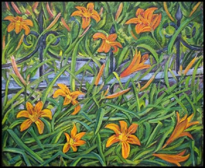 Лилии в саду