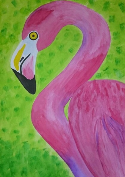 Розовый фламинго