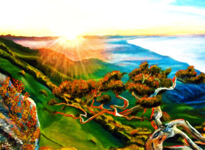 Рассвет на Судакской долиной