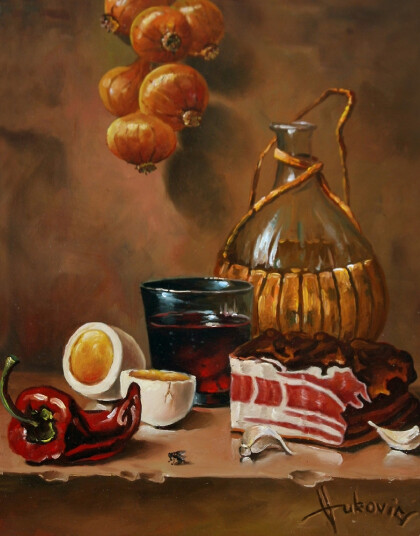 Натюрморт с беконом