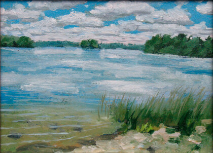 На берегу песок