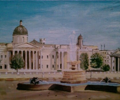 Лондон.Трафальгарская площадь.