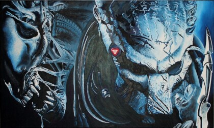 чужой против хищника  с подсветкой