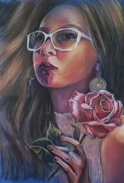 Девушка с розой