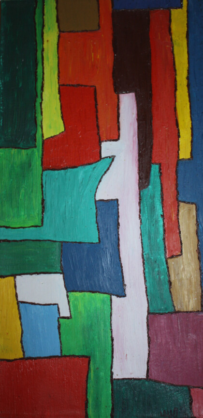 Картина маслом "Городская мозаика".