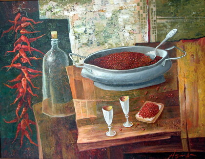 Тазик с икрой