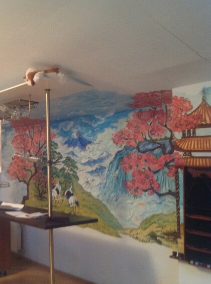 Сакура и горы