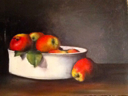 натюрморт с яблоками