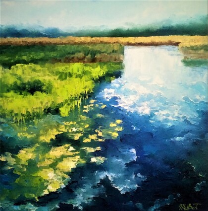 Summer abstract landscape "sky in the water" №1