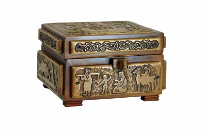 Шкатулка "Человек, птица, дерево"