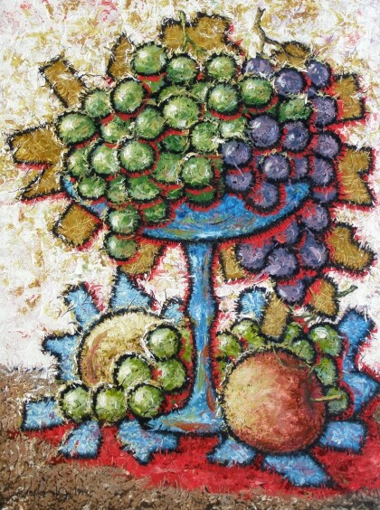 Натюрморт с виноградом.