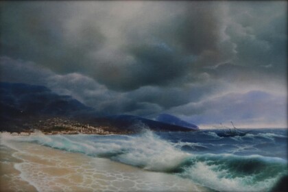 Свободная копия картины И.К. Айвазовского "Ялта"