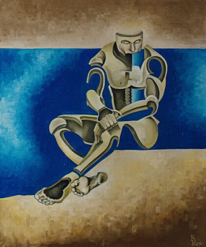 На берегу. Кубофутуризм