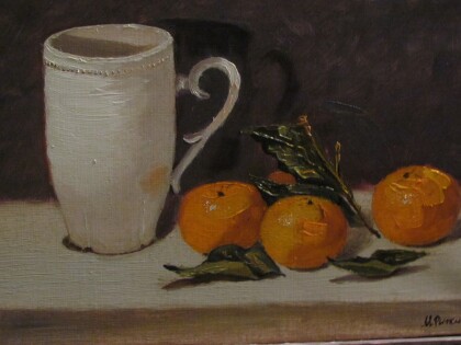 натюрморт с мандаринами