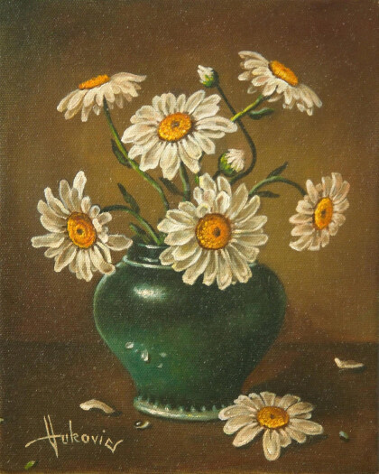 Ромашки в вазе