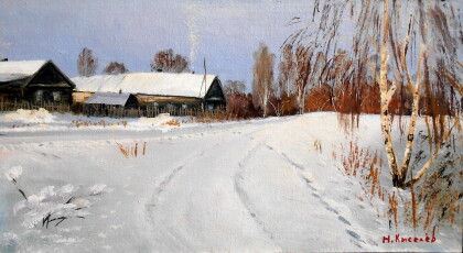 зима в деревне