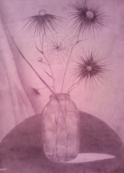 Цветы с паутинкой