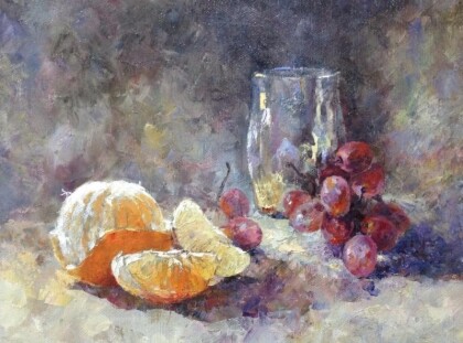 Натюрморт с апельсином