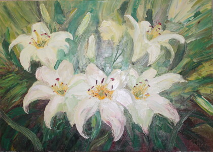 Белые лилии