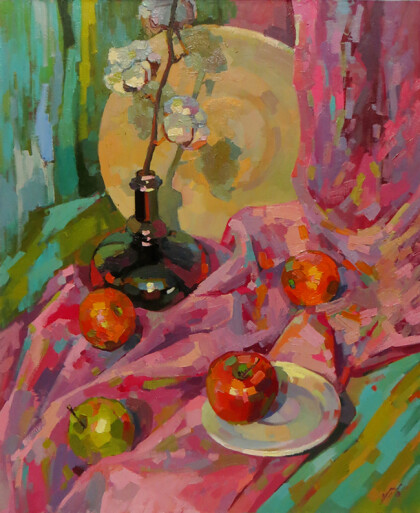 Розовый натюрморт