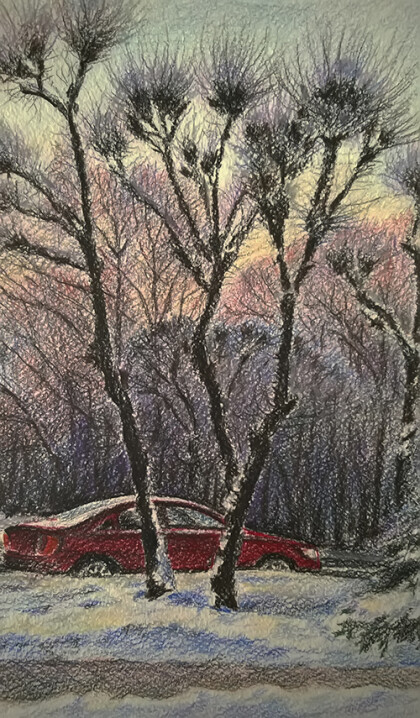 красная машина