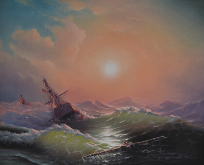Кораблекрушение на закате
