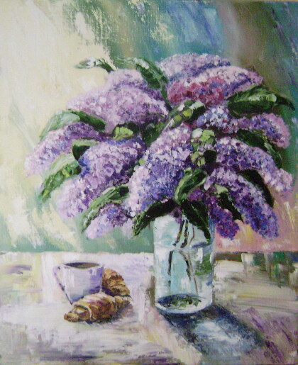 Завтрак и сирень