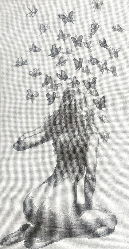 Девушка с бабочками