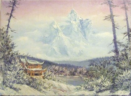 в Японии выпал снег