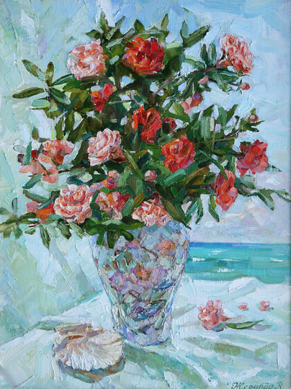 Дикий гранат цветёт