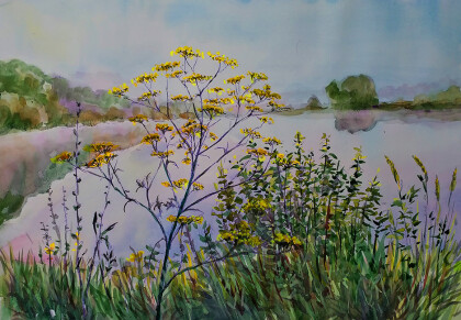 Утро на озере